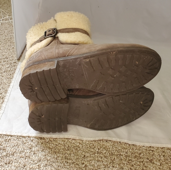 UGG Heeled Suede Ankle Boots - Picture 8 of 8